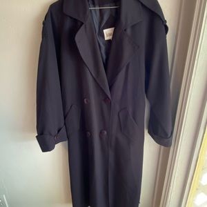 Vintage Navy Blue Trench Coat